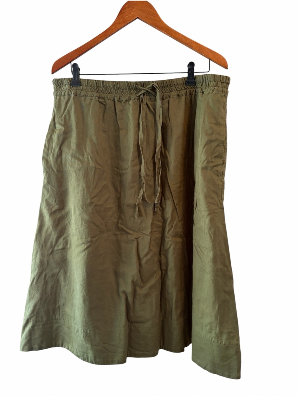 Madewell Circle Drawstring Skirt Olive Drawstring A-Line Skirt